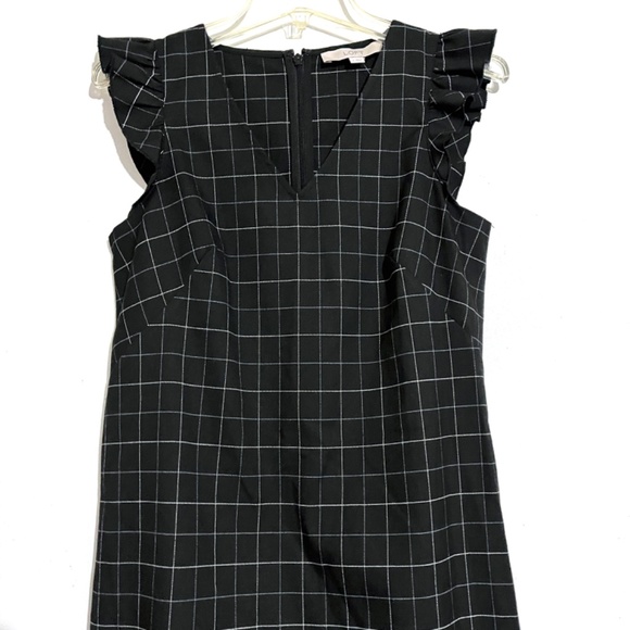 NWT LOFT Black Checkered Classic Shift Dress - Picture 4 of 10